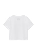 UNBALANCE LOGO CROP TOP IN WHITE image 2