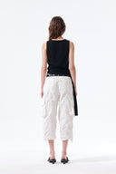 HEM TIE DETAIL SLEEVELESS TOP IN BLACK image 8