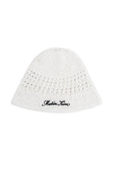 CROCHET COTTON BUCKET HAT IN WHITE image 1