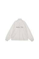 MATIN KIM LOGO COATING JUMPER IN IVORY image 1