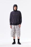RAW CUT APPLIQUE SWEATSHIRT IN CHARCOAL GREY