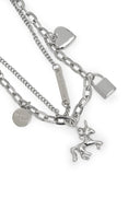 MATIN DOUBLE METAL CHAIN STRAP IN SILVER image 3