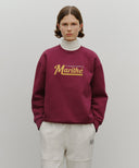 APPLIQUE LOGO OVERSIZED SWEATSHIRT (BRUSHED) IN BURGUNDY image 11
