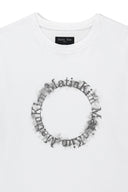 MATIN KIM CIRCLE LOGO TOP FOR MEN IN WHITE image 3