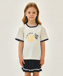 KIDS CITRON RINGER TEE IN IVORY image 11