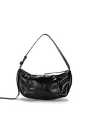 HALF SHIRRING RIBBON ROUND BAG IN BLACK image 2