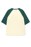 RAW EDGE RAGLAN TOP IN CREAM image 2