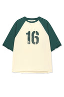 RAW EDGE RAGLAN TOP IN CREAM image 1