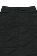 NYLON SHIRRING MIDI SKIRT IN BLACK image 5