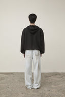 BACK LOGO GLITTER HOODY ZIP UP FOR MEN