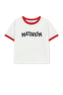 MATIN LOGO RINGER CROP TOP IN WHITE image 1