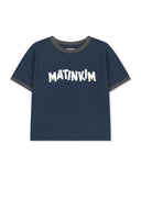 MATIN LOGO RINGER CROP TOP IN NAVY image 1