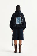 VINTAGE WASHED GRAFFITI HOODY ZIP UP IN BLACK image 19