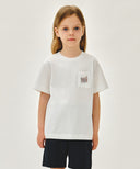 KIDS DOODLE CLASSIC LOGO POCKET POINT TEE IN WHITE image 12