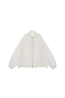 MATIN KIM LOGO COATING JUMPER IN IVORY image 11