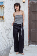 SIDE STRING TUBE TOP IN BLACK image 7
