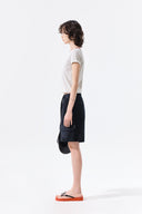 TONAL RIB LOGO CROP TOP IN GRAY image 6