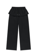 LAYERED SKIRT JERSEY PANTS IN BLACK image 1