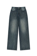 STUD POINT DENIM PANTS IN BLUE image 14