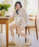 CLASSIC LOGO HOODED PATTERN JACKET IN STRIPE image 13