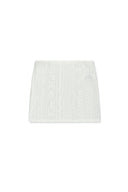 MESH LOGO WRAP MINI SKIRT IN WHITE image 2