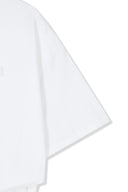TIE DETAIL DRAPED LOGO TOP IN WHITE image 4