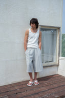 BANDING BERMUDA SWEATPANTS FOR MEN IN GRAY image 7