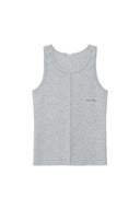SMALL LOGO PINTUCK SLEEVELESS TOP FOR MEN IN GRAY image 6