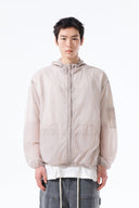 BACK LOGO HOODY WINDBREAKER FOR MEN IN LIGHT GRAY image 7