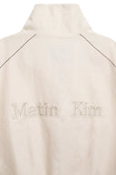 MATIN ROUGH COATING CROP BOMBER IN CREAM image 4