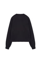 RAW CUT APPLIQUE SWEATSHIRT IN CHARCOAL GREY