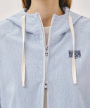 CLASSIC LOGO HOODED PATTERN JACKET IN STRIPE image 9