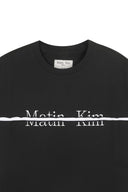 MATIN KIM LOGO CUTTED LAYERED TOP IN BLACK image 3