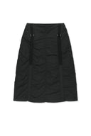 NYLON SHIRRING MIDI SKIRT IN BLACK image 11