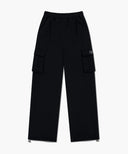 CLASSIC LOGO ONE TUCK CARGO SWEAT PANTS IN BLACK image 6