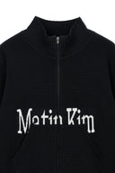 MATIN SPELL POINT KNIT ZIP UP IN BLACK image 3