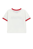 MATIN LOGO RINGER CROP TOP IN WHITE image 12
