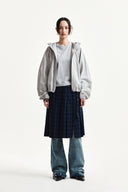 CROPPED BACK LOGO HOODY WIND BREAKER IN LIGHT BEIGE image 9