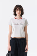 TONAL RIB LOGO CROP TOP IN CHARCOAL GREY image 5
