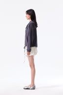 STRAP DETAIL BALLON SKIRT IN IVORY image 6