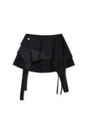 MULTI PANEL LAYERED SKIRT IN BLACK image 1