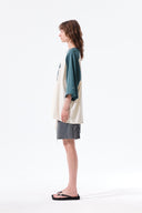 RAW EDGE RAGLAN TOP IN CREAM image 7