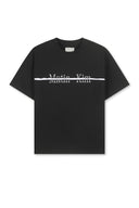 MATIN KIM LOGO CUTTED LAYERED TOP IN BLACK image 1