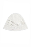 CROCHET COTTON BUCKET HAT IN WHITE image 2