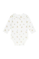 BABY BEAR ALLOVER BODYSUIT 3PCS SET-UP IN IVORY