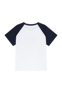 KIDS CLASSIC LOGO OVERSIZED RAGLAN TEE IN NAVY