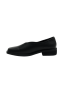 W SQUARE COW LEATHER SLIP ON IN BLACK