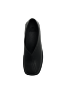 W SQUARE COW LEATHER SLIP ON IN BLACK