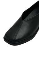W SQUARE COW LEATHER SLIP ON IN BLACK