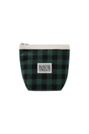 CLASSIC LOGO POUCH (FLANNEL) IN DARK GREEN